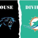 Carolina Panthers and Miami Dolphins Divided Flag 3x5ft