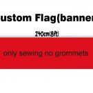 Custom Banner Flag 2x8FT, 60X240cm With Photo & Text Poster Decor, Only Sewing Custom Banner Flag 2x8FT, 60X240cm With Photo & Text Poster Decor, Only Sewing