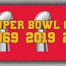 Football Team Champions Custom Flag 2x8ft 60x240cm Chiefs Memorable