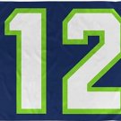 Large 12TH Man Blue Flag 3X5Ft Seattle Seahawks Football Banner Man Cave Dorm