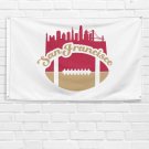 For San Francisco 49ers Fans 3x5 ft Flag Football Champions Banner Gift