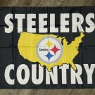Pittsburgh Steelers Country Flag 3x5 ft Sports Black Banner Man-Cave Garage Pittsburgh Steelers Country Flag 3x5 ft Sports Black Banner Man-Cave Garage
