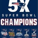 New England Patriots Super Bowl 5X Champions US Flag 3X5 Ft Polyester Banner USA New England Patriots Super Bowl 5X Champions US Flag 3X5 Ft Polyester Banner USA