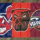Cleveland Indians Browns Cavaliers Flag 3x5 ft Sports Banner Man-Cave Garage Cleveland Indians Browns Cavaliers Flag 3x5 ft Sports Banner Man-Cave Garage
