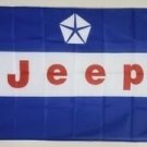 Jeep White And Blue Flag 3X5 Ft Polyester Banner USA
