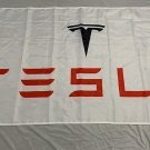 Tesla Flag White 3X5 Ft Polyester Banner USA Tesla Flag White 3X5 Ft Polyester Banner USA