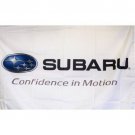 White Subaru Confidence in Motion Flag 3X5 Ft Polyester Banner USA White Subaru Confidence in Motion Flag 3X5 Ft Polyester Banner USA