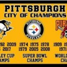 Pittsburgh Cty Champions Flag 3X5Ft Polyester Digital Print Banner USA