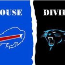 Buffalo Bills and Carolina Panthers Divided Flag 3x5ft Buffalo Bills and Carolina Panthers Divided Flag 3x5ft