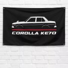 For Corolla KE70 1979-1982 Enthusiast 3x5 ft Flag Banner Birthday Gift For Corolla KE70 1979-1982 Enthusiast 3x5 ft Flag Banner Birthday Gift