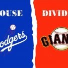 Los Angeles Dodgers vs San Francisco Giants house divided Flag 3X5 Ft Polyester Los Angeles Dodgers vs San Francisco Giants house divided Flag 3X5 Ft Polyester