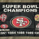 San Francisco 49ers Super Bowl Championship Flag 3x5 ft Banner Man-Cave New