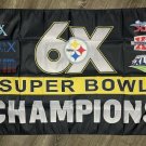 Pittsburgh Steelers 6x Super Bowl Championship Flag 3x5 ft Sports Banner New Pittsburgh Steelers 6x Super Bowl Championship Flag 3x5 ft Sports Banner New