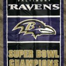Baltimore Ravens Vertical Super Bowl Championship Flag 3x5 ft Sports Banner Man- Baltimore Ravens Vertical Super Bowl Championship Flag 3x5 ft Sports Banner Man-