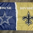 Dallas Cowboys vs New Orleans Saints House Divided Flag 3x5 ft Banner Man-Cave Dallas Cowboys vs New Orleans Saints House Divided Flag 3x5 ft Banner Man-Cave
