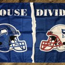 Seattle Seahawks vs New England Patriots House Divided Flag 3x5 ft Banner Seattle Seahawks vs New England Patriots House Divided Flag 3x5 ft Banner