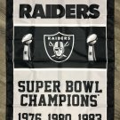 Oakland Raiders 3x Super Bowl Championship Flag 3x5 ft Sports Banner Vertical Oakland Raiders 3x Super Bowl Championship Flag 3x5 ft Sports Banner Vertical