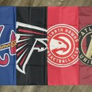 Atlanta Braves Falcons Hawks United FC Flag 3x5 ft Sports Banner Man-Cave Garage