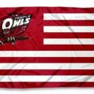 TeTemple Owls Red USA Flag 3X5ft Banner USA Polyester with 2 Brass Grommets TeTemple Owls Red USA Flag 3X5ft Banner USA Polyester with 2 Brass Grommets