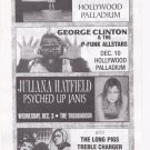 Bjork Portishead Megadeth Green Day KMFDM Vandals 2002 Concert Flyer