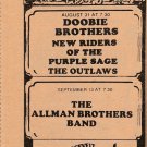 Allman Brothers Band Outlaws NRPS Doobies 1975 NJ Newspaper Concert AD Allman Brothers Band Outlaws NRPS Doobies 1975 NJ Newspaper Concert AD