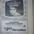 Lou Reed 1976 Palladium NYC Newspaper Concert AD