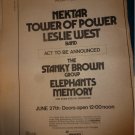 NEKTAR Leslie West Elephants Memory 1976 NJ Newspaper Concert Poster AD