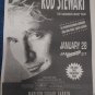 Rod Stewart 1992 Madison Square Garden Full Page Newspaper Concert AD