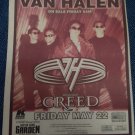 Van Halen Creed 1998 Madison Square Garden Newspaper Concert AD Van Halen Creed 1998 Madison Square Garden Newspaper Concert AD