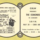 CKLW 1972 Radio Survey THE OSMONDS Concert Ad CKLW 1972 Radio Survey THE OSMONDS Concert Ad