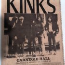 Kinks 1972 Carnegie Hall NYC Newspaper Concert Clipping AD Kinks 1972 Carnegie Hall NYC Newspaper Concert Clipping AD