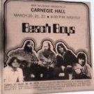 Beach Boys 1972 Carnegie Hall NYC Newspaper Conceert AD