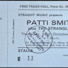 Patti Smith & The Stranglers Unused UK Concert Ticket 1976 Patti Smith & The Stranglers Unused UK Concert Ticket 1976