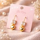 Sparkling Love – Aretes Colgantes con Corazón & Brillo de Cristal Sparkling Love – Aretes Colgantes con Corazón & Brillo de Cristal