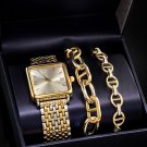 Bon Voyage Gold-Plated Watch & Bracelet Gift Set – Elegant Women’s Jewelry gift