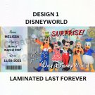 Personalized Holographic Disneyland and Disneyworld Tickets Surprise Reveal Gift Personalized Holographic Disneyland and Disneyworld Tickets Surprise Reveal Gift