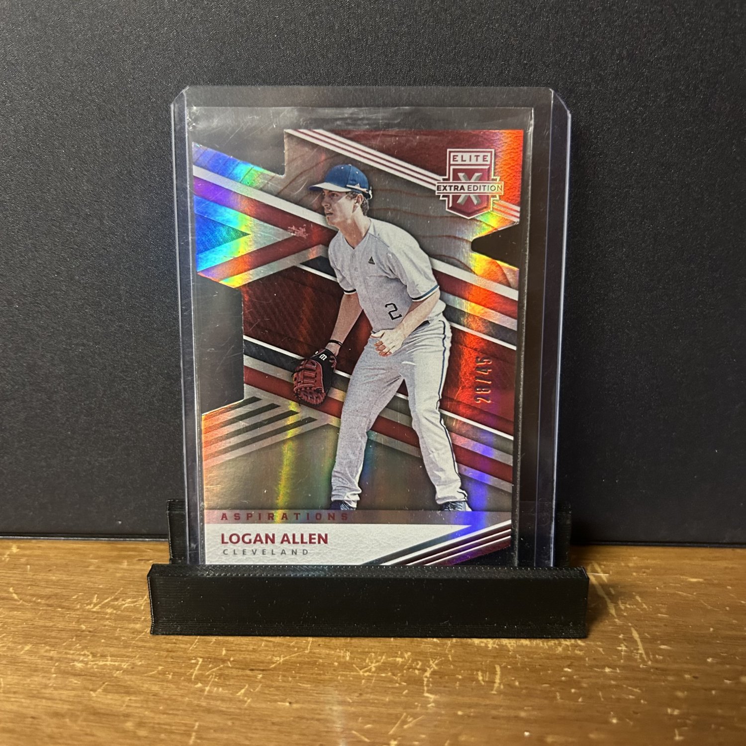 2020 Elite Extra Edition Logan Allen #56 Aspirations Die-Cut Parallel 28/45