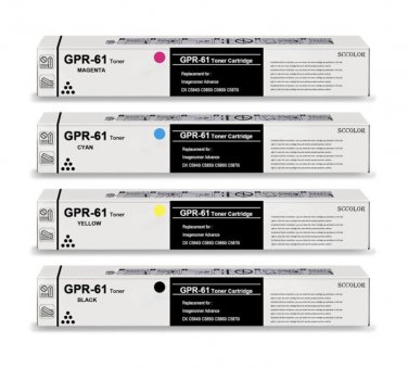 4 Pack GPR-61 High Yield Toner Cartridge Black Cyan Magenta Yellow For Canon