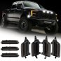 7pc LED Smoked Grille & Side Marker Light Kit F&R For Ford F150 Raptor 2021-2025