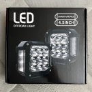 4.5in 270° 2PCS Wide Beam LED Pod Lights w Amber Side Marker Truck ATV SUV UTV