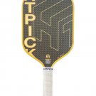 HTPICK Gold Titanium Weaved Pickleball Paddle 3K Raw T700 Carbon Fiber