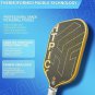 HTPICK Gold Titanium Weaved Pickleball Paddle 3K Raw T700 Carbon Fiber