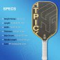 HTPICK Gold Titanium Weaved Pickleball Paddle 3K Raw T700 Carbon Fiber