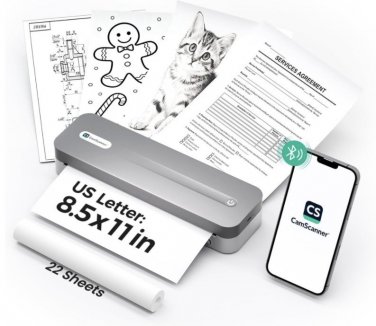 P1 Pro Thermal Printer, Large Format Portable Bluetooth 1 Free Roll Paper