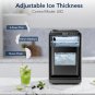 Countertop Crescent Ice Maker 16pcs in 12min, Self-Cleaning, 26lbs, Timer, Scoop