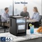 Countertop Crescent Ice Maker 16pcs in 12min, Self-Cleaning, 26lbs, Timer, Scoop
