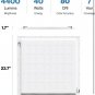 Sunco 3 Pack 2x2 LED Flat Panel Lights 3-5000K White 40W  0-10V, 7yr Warranty
