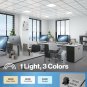Sunco 3 Pack 2x2 LED Flat Panel Lights 3-5000K White 40W  0-10V, 7yr Warranty