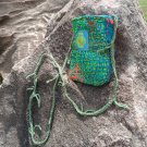small slow stitched purse, hand sewn