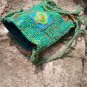 small slow stitched purse, hand sewn